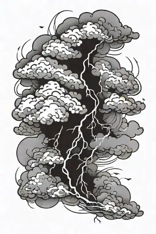 Cloud Storm With Lightning