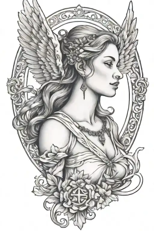 Freya Bust With Wings Hanging Moon