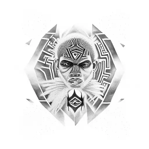 Australian Aboriginal Dreamtime Art Merged With Rap Music Imagery