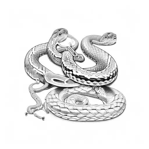 Rosary With A Snake Wrapped Around It