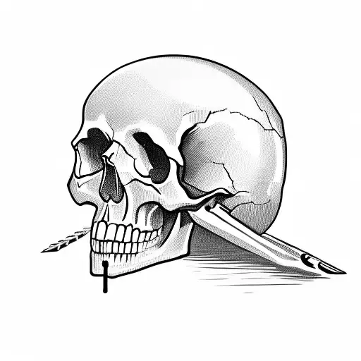 Skull Inside Whiskey Bottle