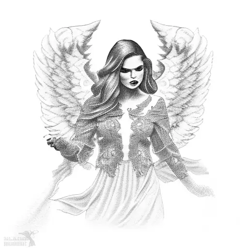 An Angel Driving A Vintage Car