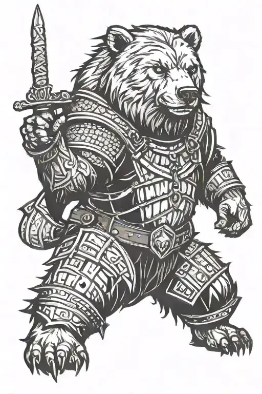 The Witcher Tattoo Bear