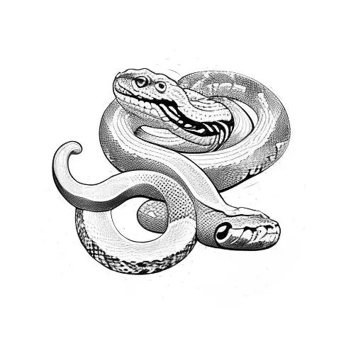 Snake Biting Own Tail