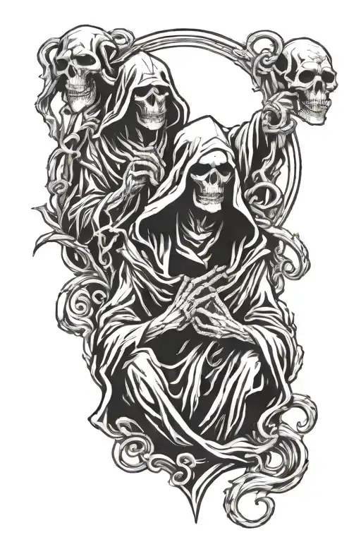 Hear No Evil See No Evil Speak No Evil Grim Reaper