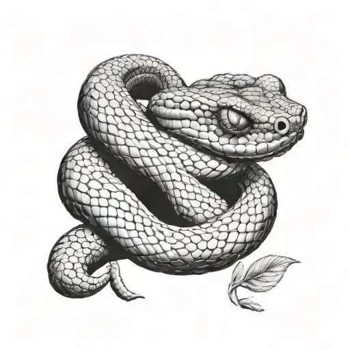 Detailed Portrait Of A Malabar Pit Viper Blending Into A Naturalistic Background