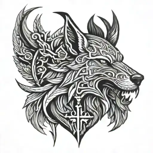 Viking Wolf Odin Crows