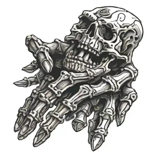 Skeleton Hand Giving A Ring To A Normal Hand