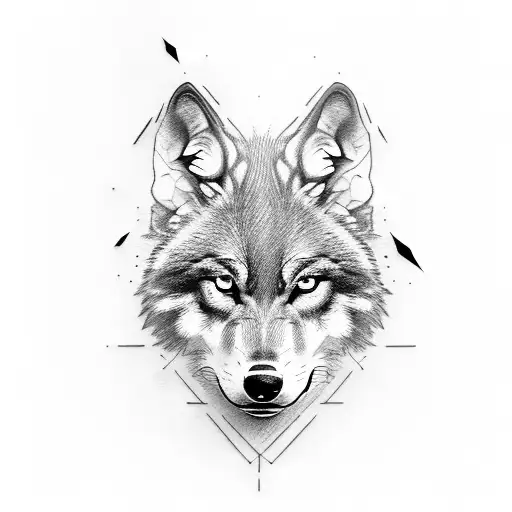 Dark Wolf Face With Smoke