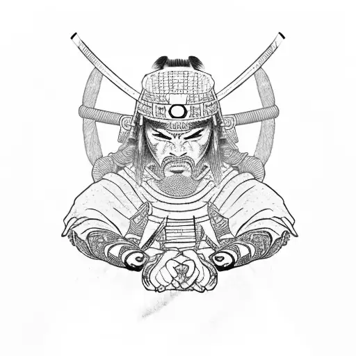 A Samurai Warrior Battling Against Extraterrestrial Invaders