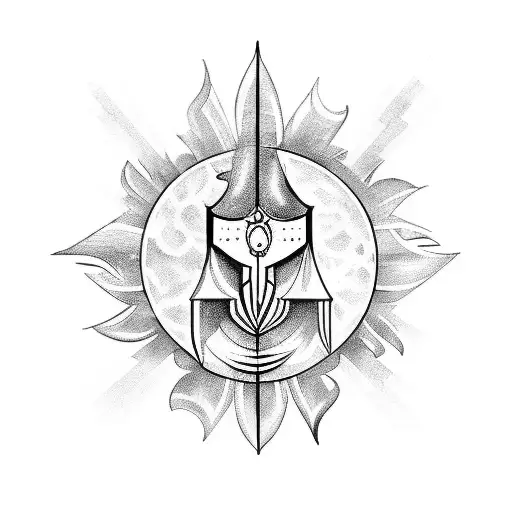 Medival Sun And Moon As Knights