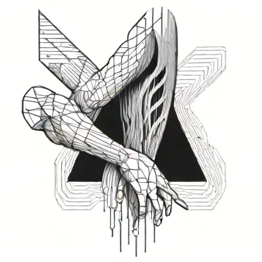 Abstract Lines On The Shoulder And Forearm