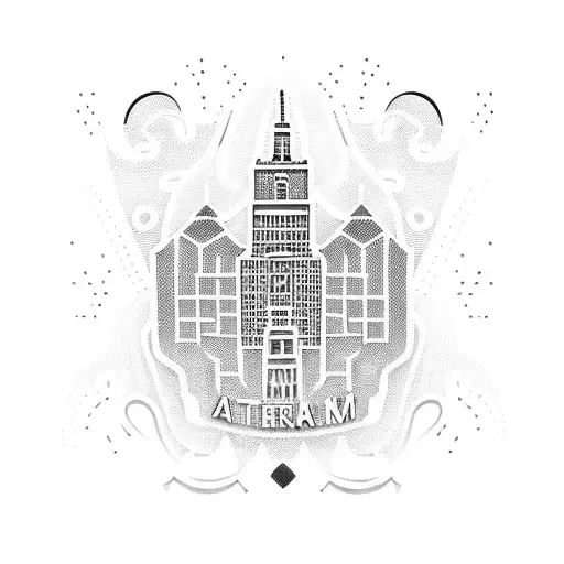 A Pair Of Sneakers With Intricate Patterns And Amsterdam Cityscape In The Background