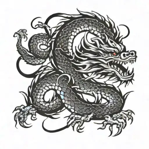 Incorporate A Traditional Japanese Dragon Intertwined With A Sleek Sports Car