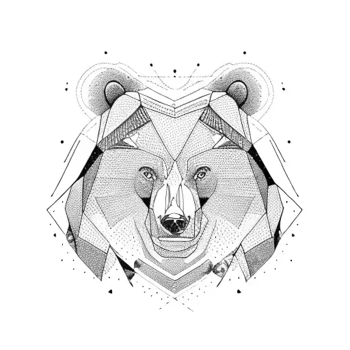 Bear Shape Fill With Constalations