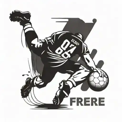 A Football Player Scoring A Goal With A Jersey That Says 'Mon Frere'