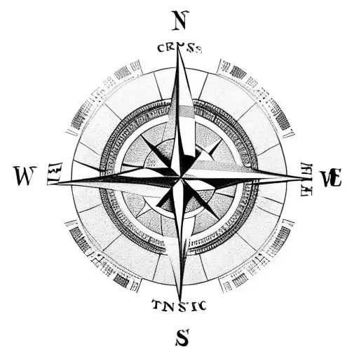A Compass With The Needle Pointing Towards A Group Of Friends