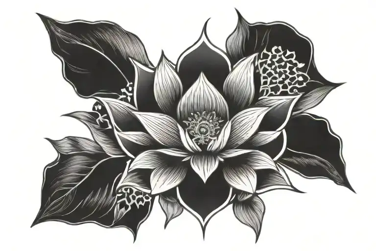 Lotus Flower Compass Logo