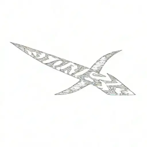 An Arrow With The Word Japanese Written On It