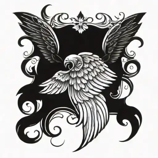 Angel Wing Right Chest Shoulder To Right Back