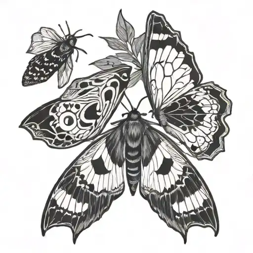 Matching Moth And Tree