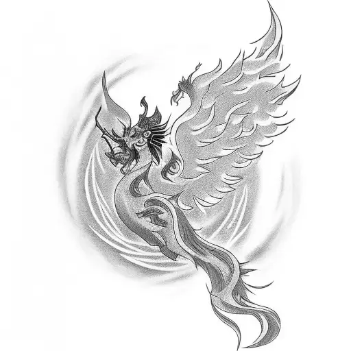 Geisha That Transforms Into A Phoenix