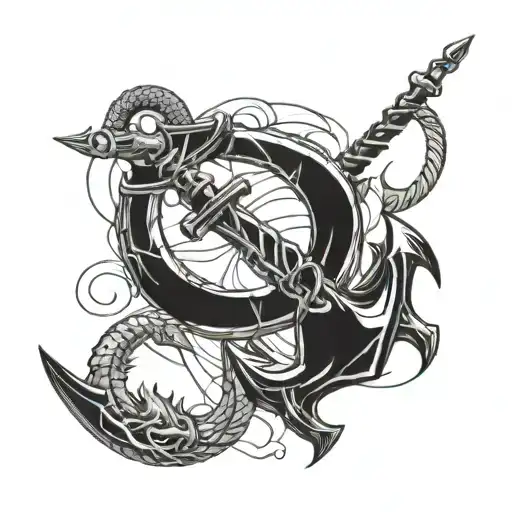 Anchor With Scorpion Wrapped