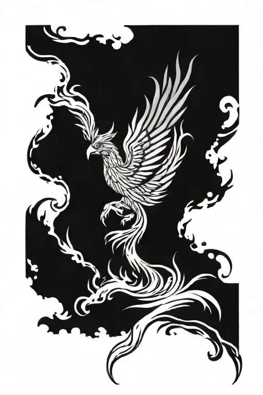 Phoenix Rising From Ashes Of Dark World