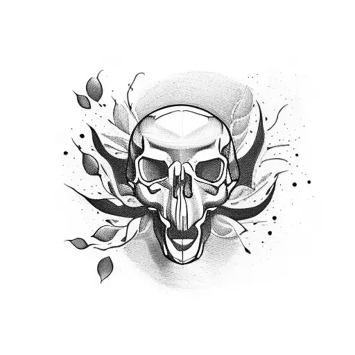 Animal Skull With Nature