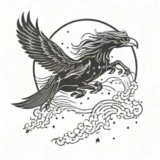 A Pontiac Firebird Cruising Down A Winding Road With A Backdrop Of A Full Moon And Stars