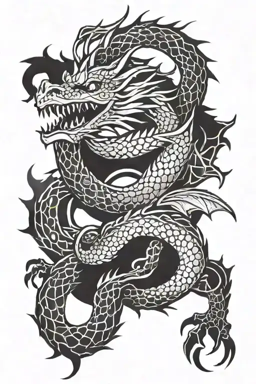 Dragon With Runes