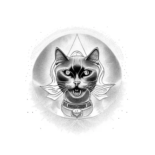 A Majestic Black Cat Riding A Four-wheeler Through A Psychedelic Sunset