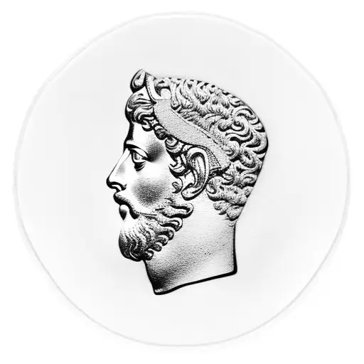 Marcus Aurelius Roman Coin Side Profile
