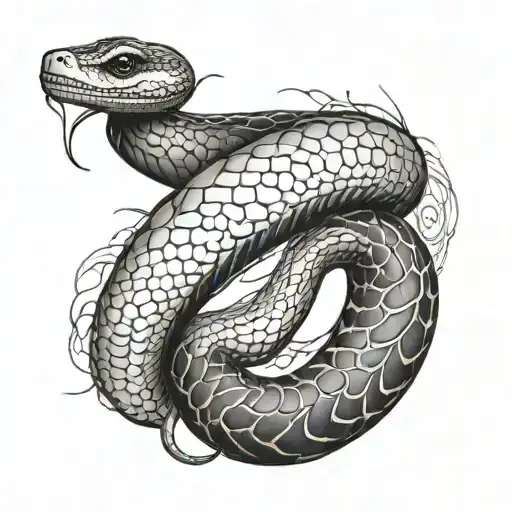 Make A Tattoo That Has A Semicolon And Have A Snake