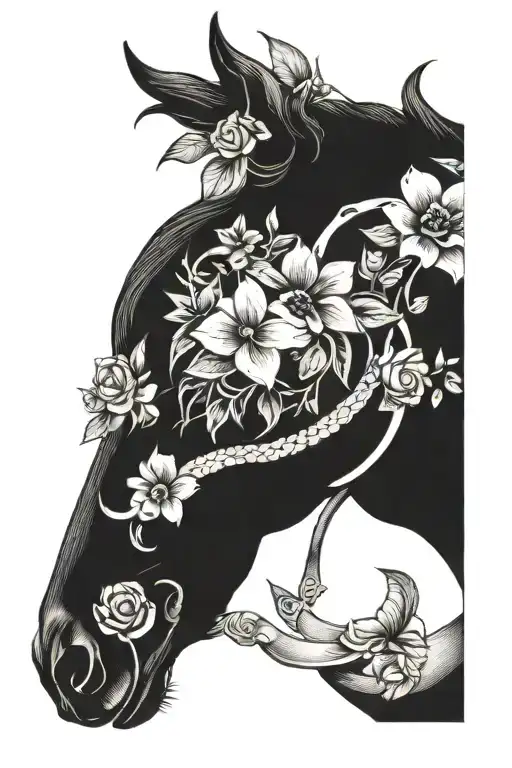 Horse Shoe With Florals