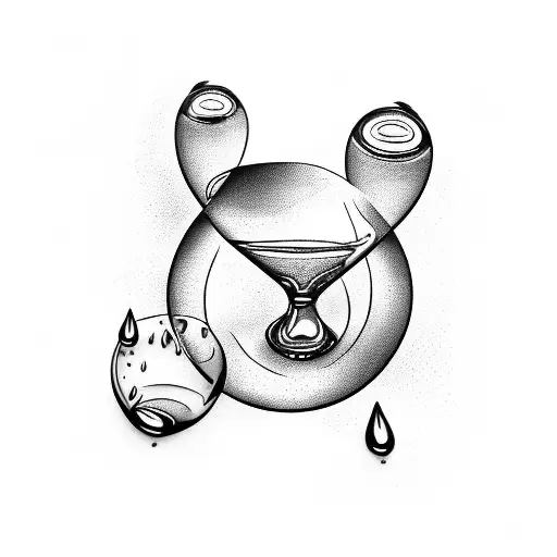 Hourglass Filled With Raindrops