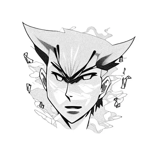 A Criminology-themed Anime Character Exploring The Beauty Of Nature In A Blackwork Style