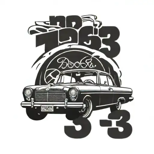 Vintage Car With 1963 Written Small On The Door