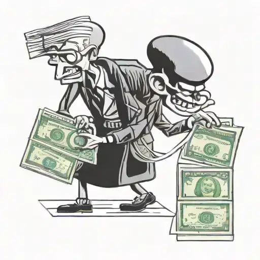 Squidward As A Gangster Holding A Briefcase Full Of Cash