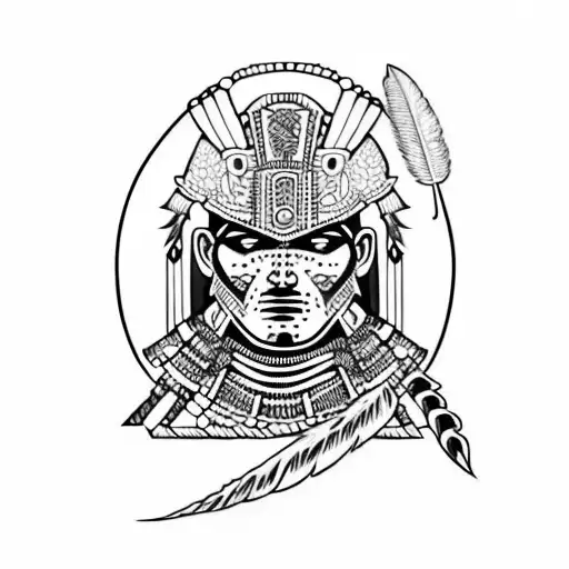 Aztec Warrior With Feathers