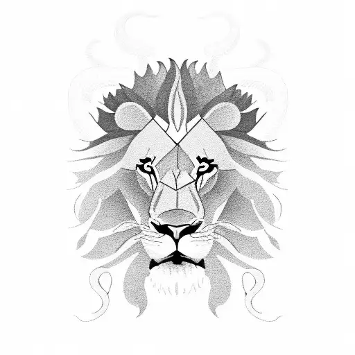 Lion Eating A Snake Sternum