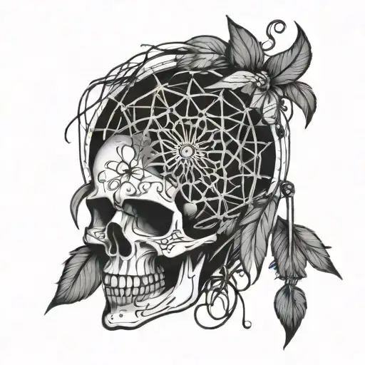 Skull Dream Catcher