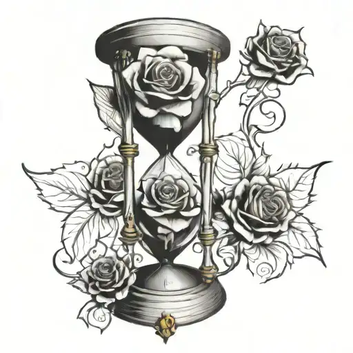 Black Rose Sobriety Hourglass Taya Owen