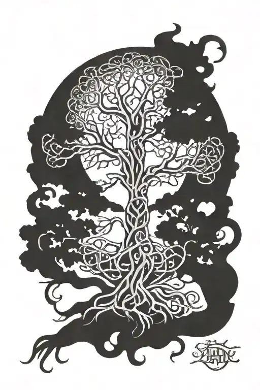 Haunting Tree Of Life Celtic Tree Of Life