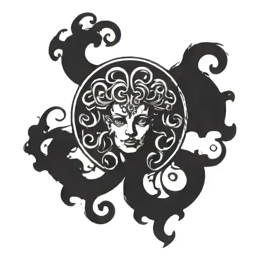 Make A Tattoo That Has A Semicolon And Lowkey Medusa Only A Small