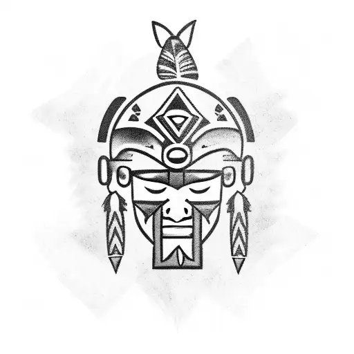 Aztec Warrior With Feathers