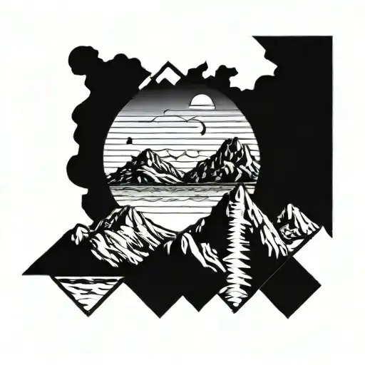 Mountain Range Horizontally