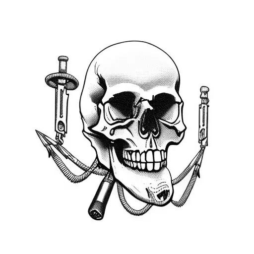 Skull With Guns And Penises