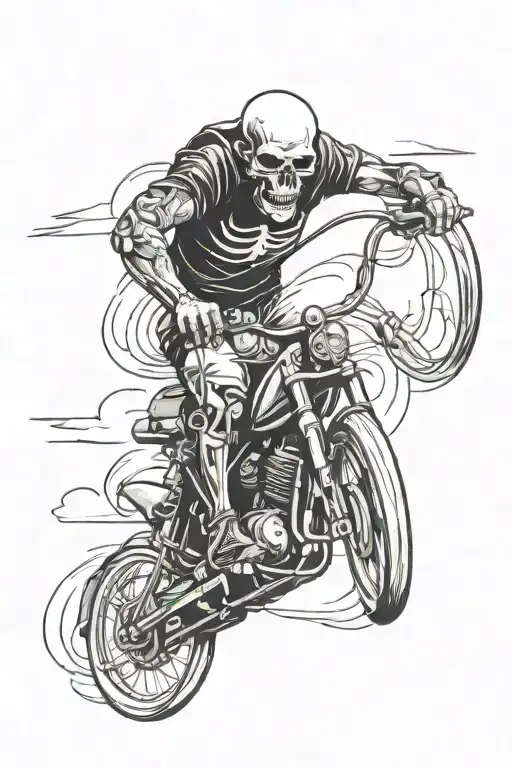 Skull Bike Riding