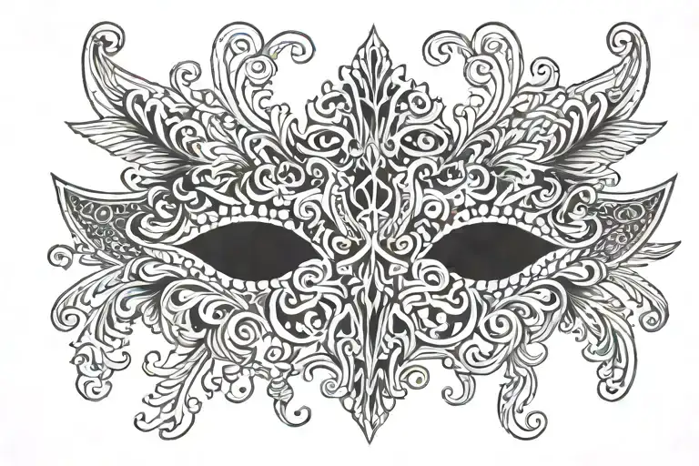 Dark Metal Female Sternum Tattoo Design